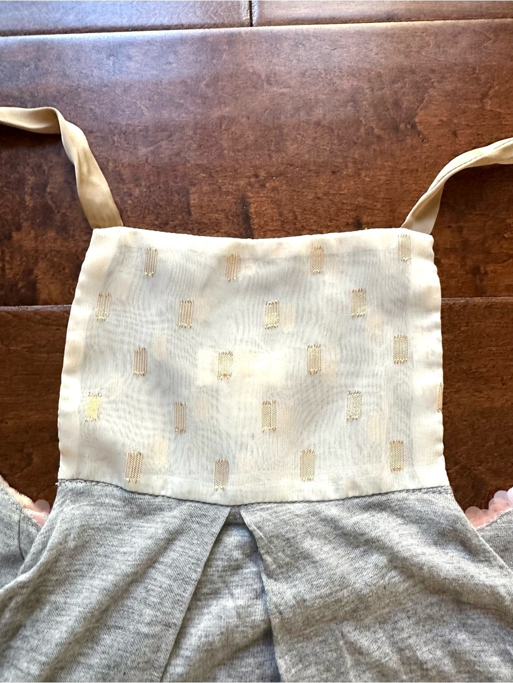 Tiny Anthropologie Sequin Cami Pink Gold Velvet Trim NWT Large - Picture 6 of 10